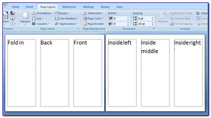 How To Make A Trifold Brochure In Word 2018
