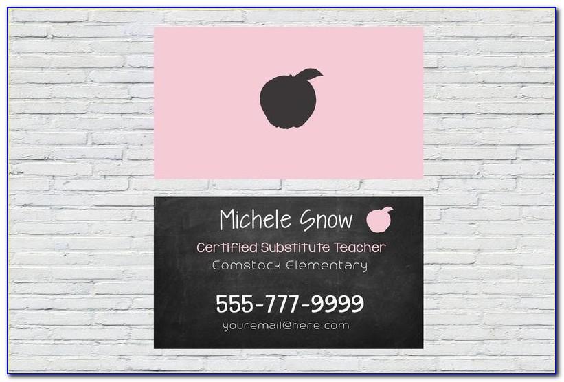 How To Make Substitute Teacher Business Cards