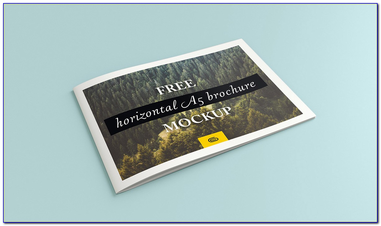 Letter Landscape Brochure Mockup Free