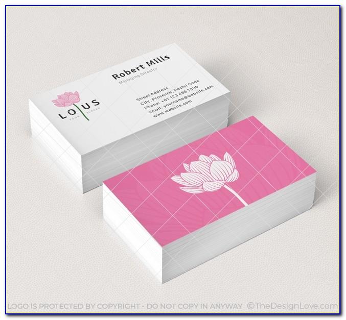 Lotus Flower Business Card Design