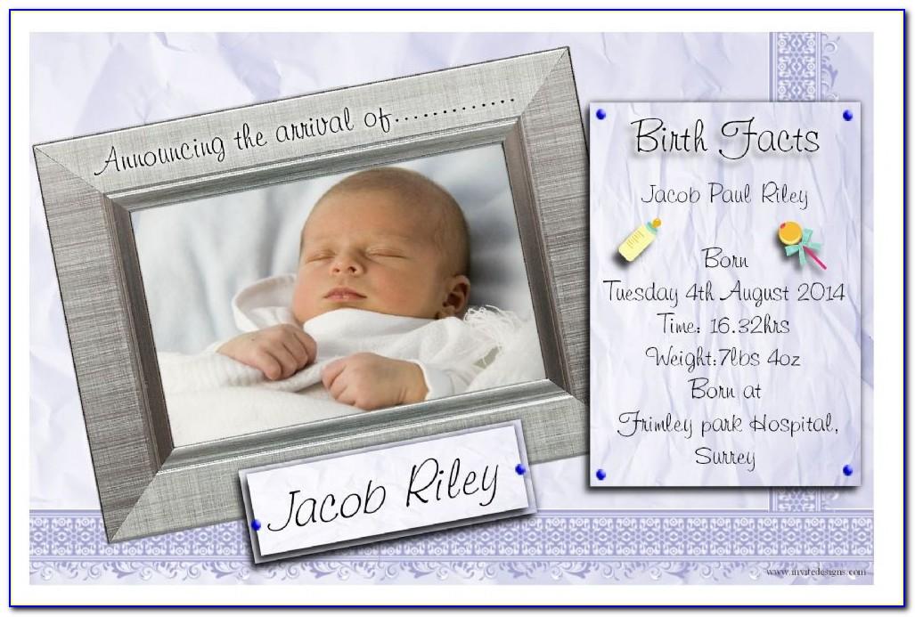 Personalised Baby Announcement Cards Uk