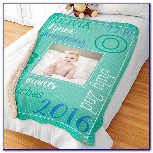 Personalized Birth Announcement Blanket