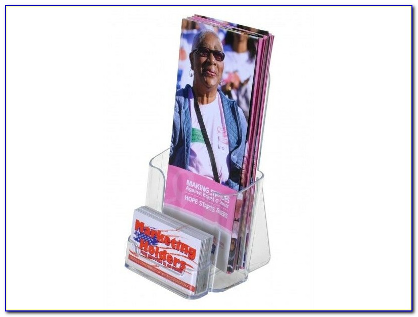 Poster Stand With Brochure Holder