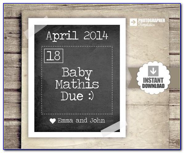 Pregnancy Announcement Calendar Template Free