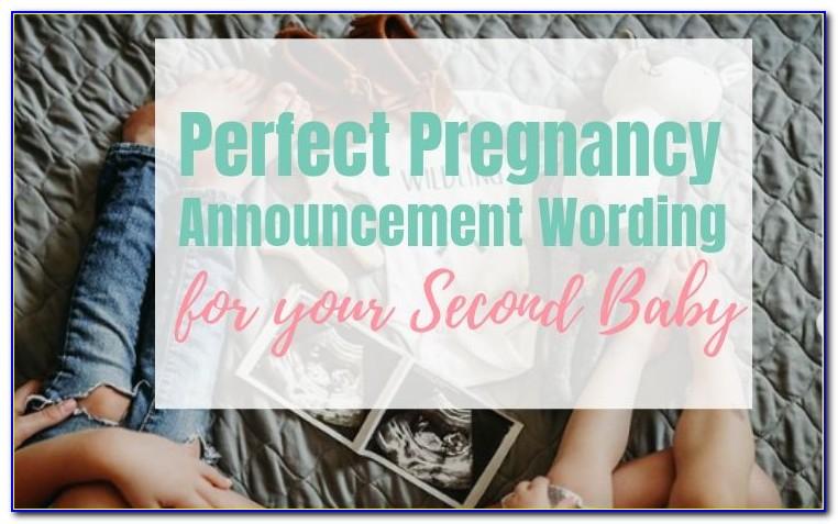 Second Pregnancy Announcement Wording