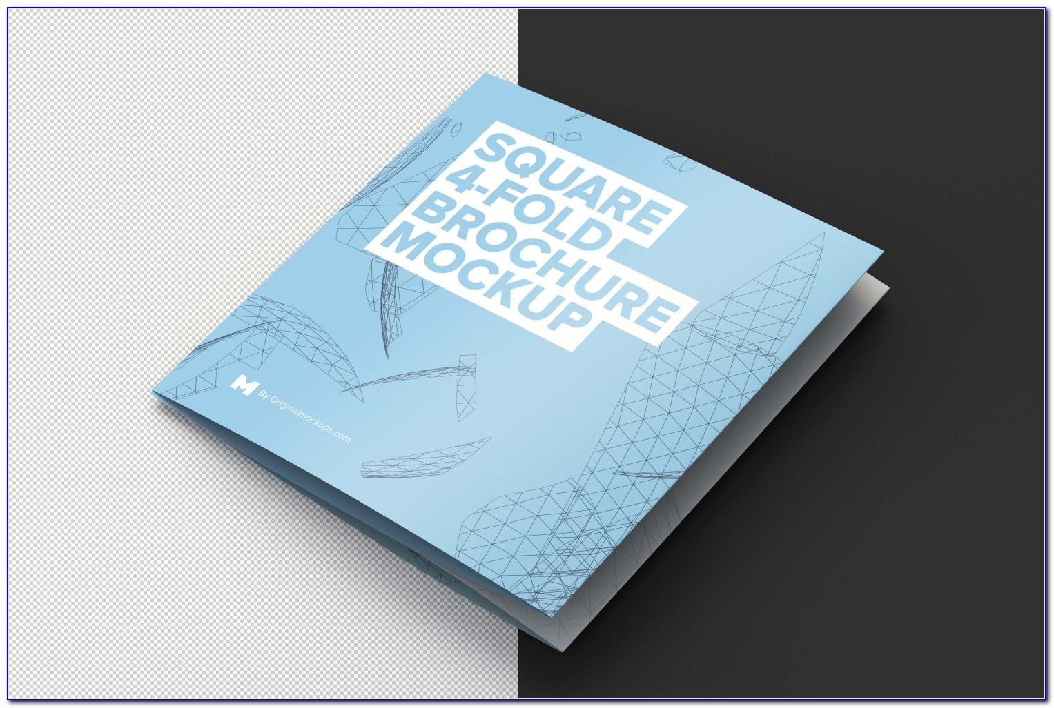 Square 4 Fold Brochure Mockup Free