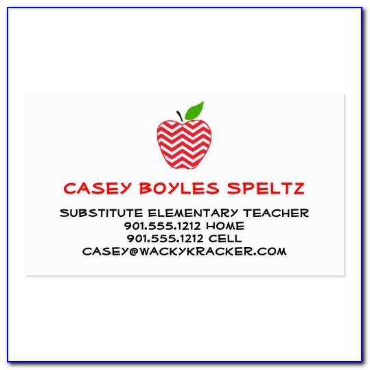 Substitute Teaching Business Cards