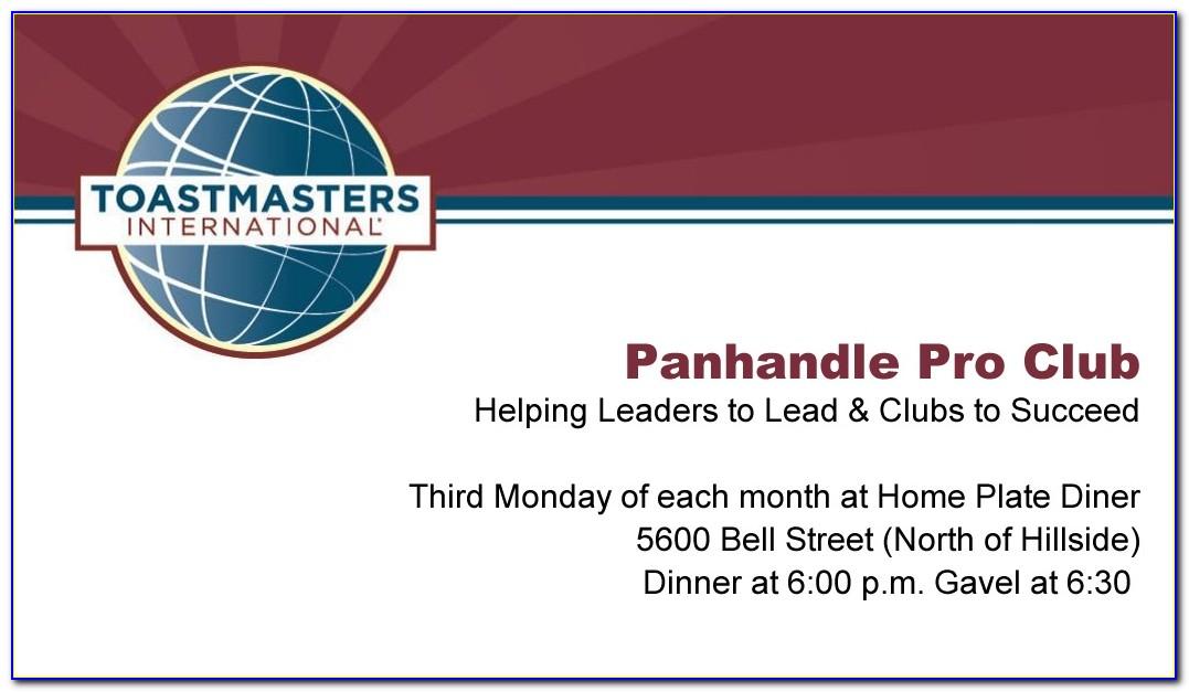 Toastmasters Business Cards Template