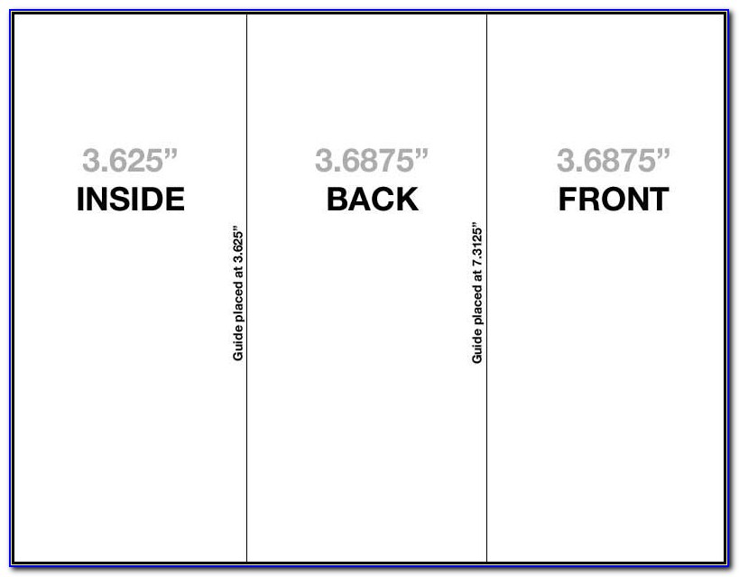 Tri Fold Brochure Dimensions A4