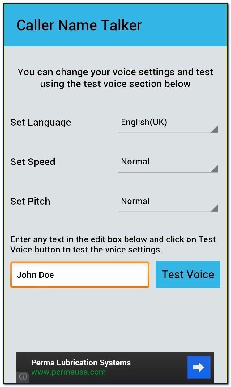 Voice Announce Caller Id For Android