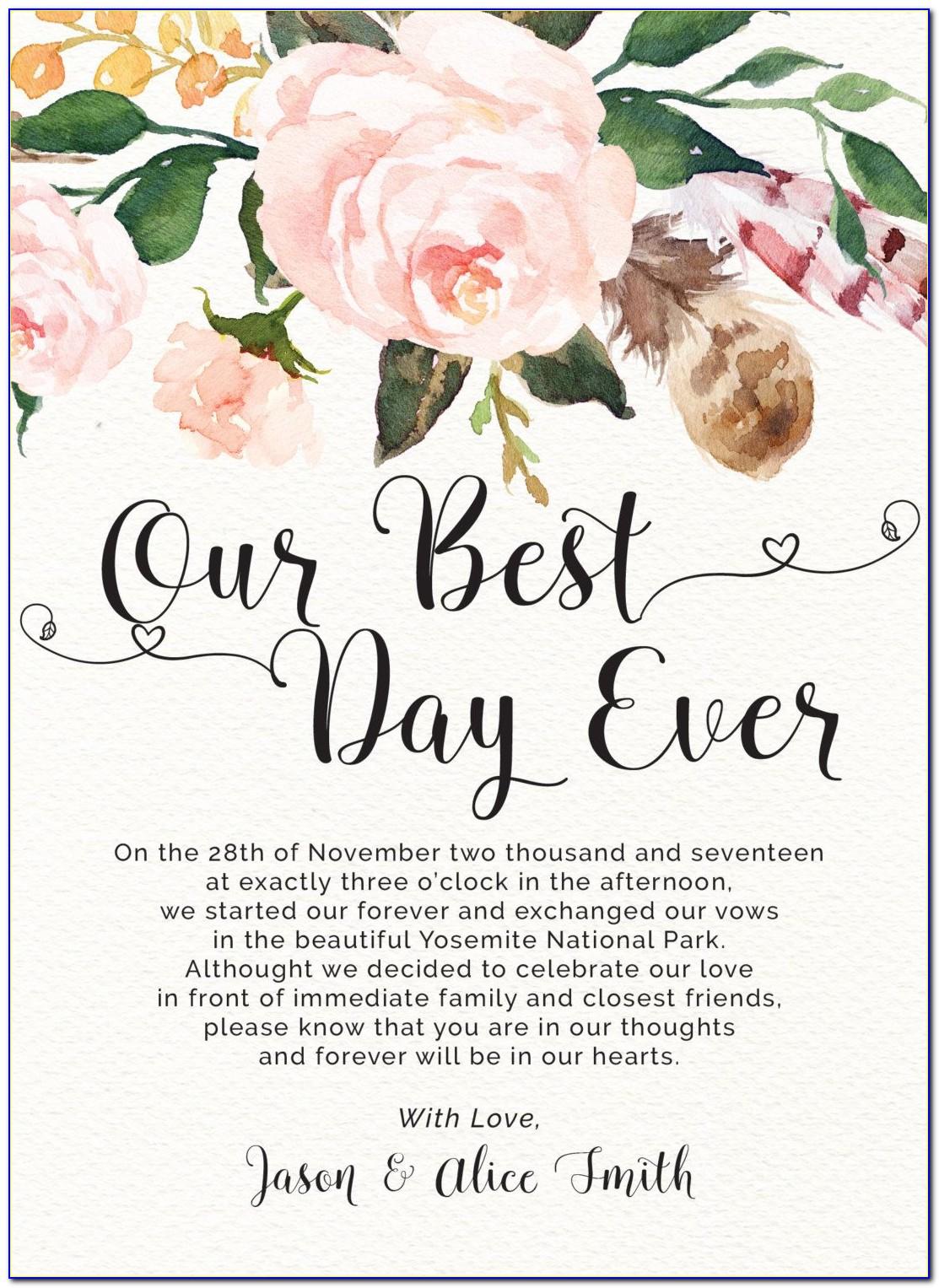 Wedding Cancellation Announcement Cards