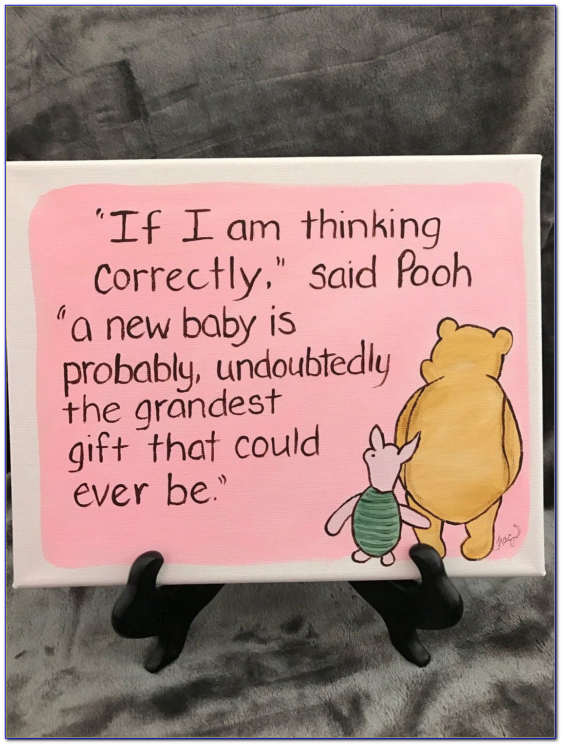 Winnie The Pooh Cross Stitch Baby Announcement