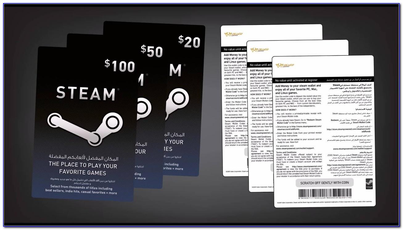 $20 Steam Wallet Card Free