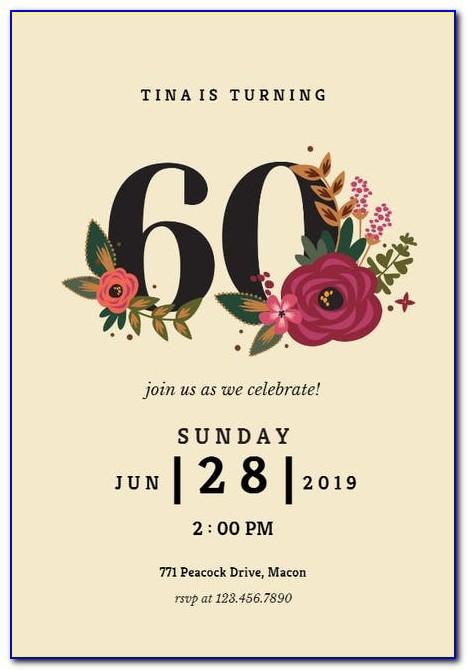 60th Birthday Invitation Card In Marathi