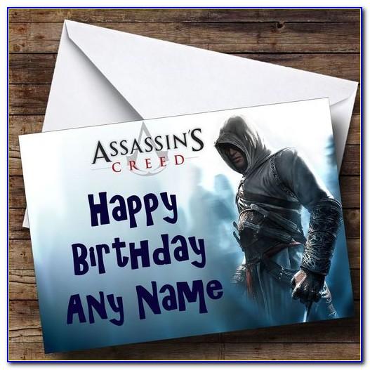 Assassins Creed Birthday Card
