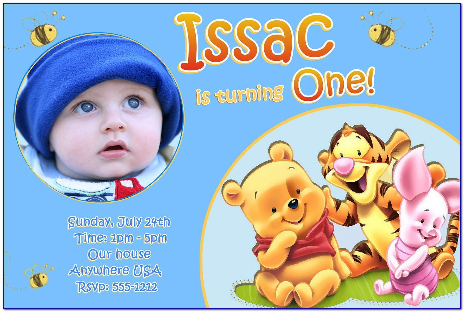 Baby Boy 1st Birthday Invitation Card Online