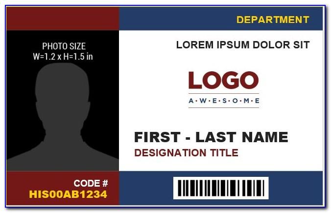 Employee Id Card Design Template Free Download
