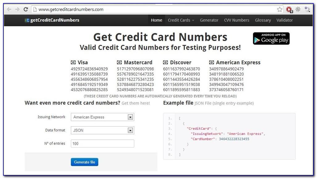 Fake Credit Cards For Free Trials