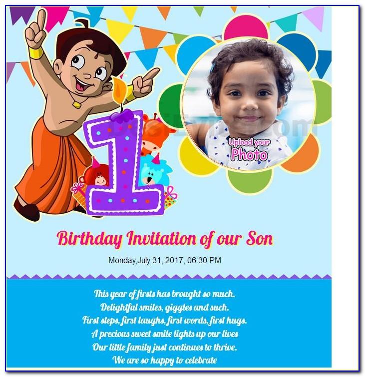 First Birthday Invitation Card Online India