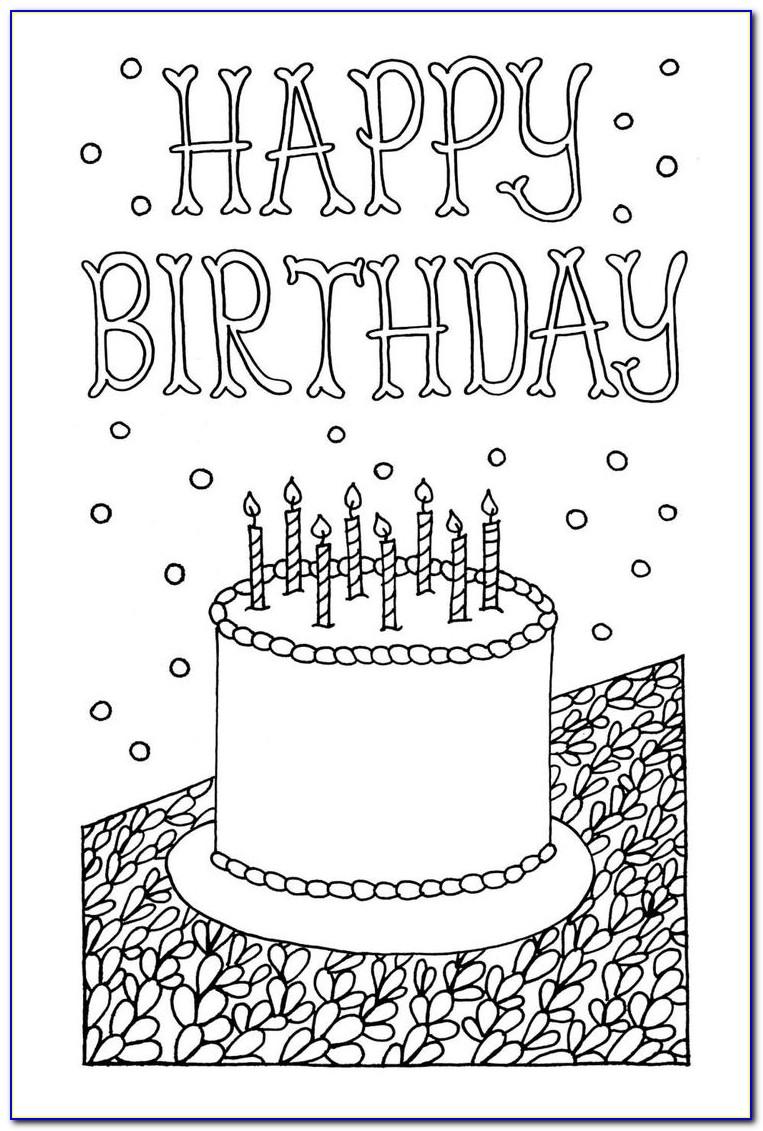 Free Coloring Birthday Cards