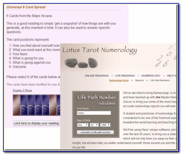 Free Lotus Tarot 6 Card Reading