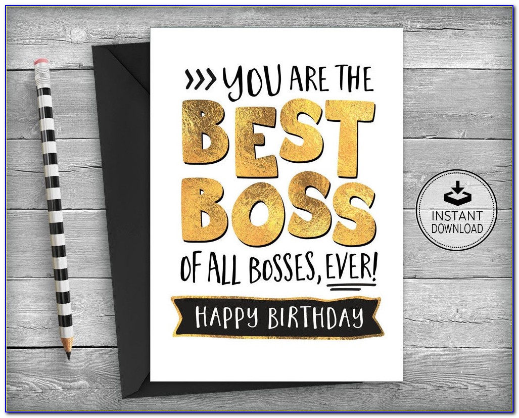 Free Printable Birthday Cards For My Boss