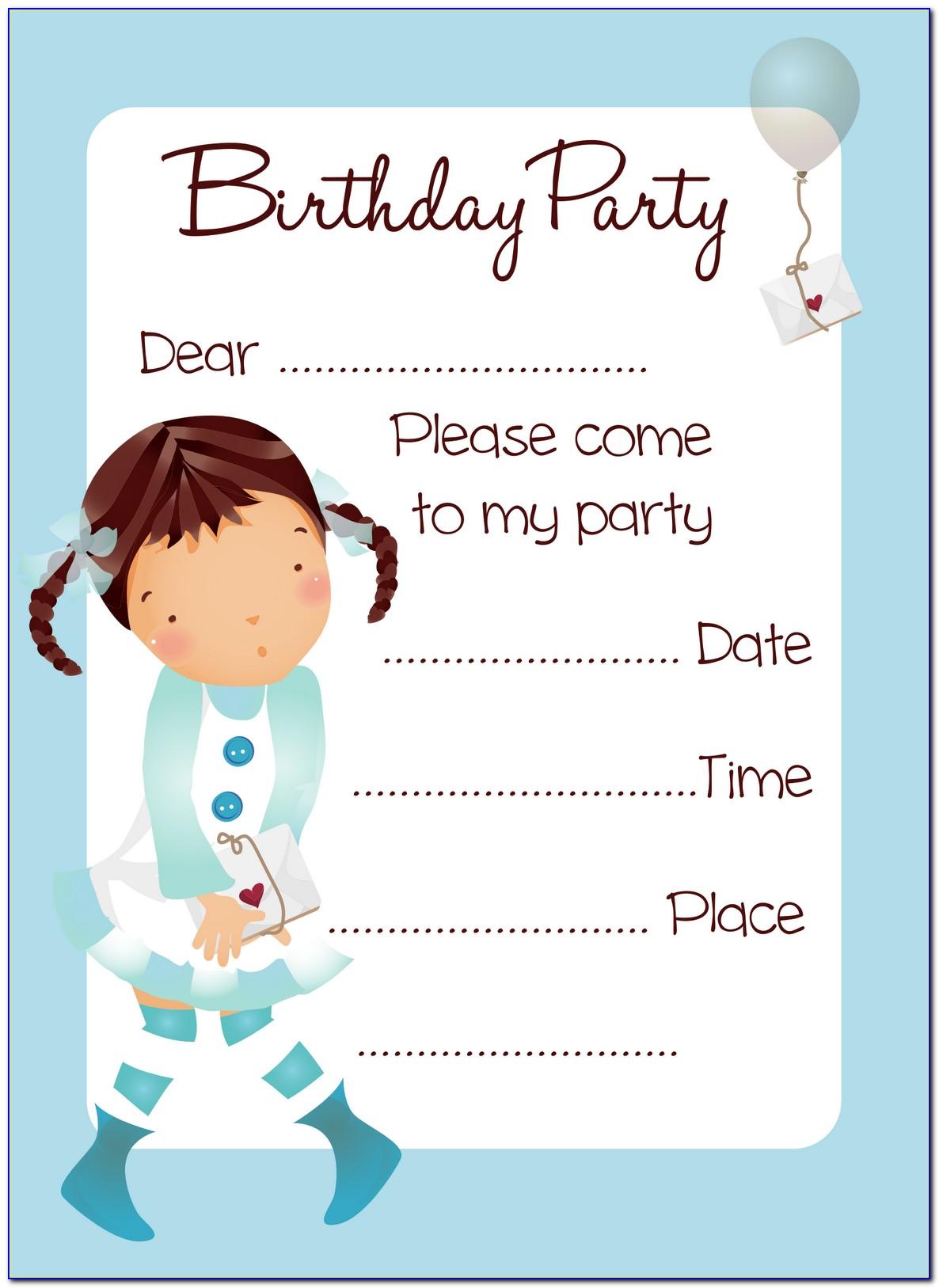 Free Printable Birthday Invitation Card Maker