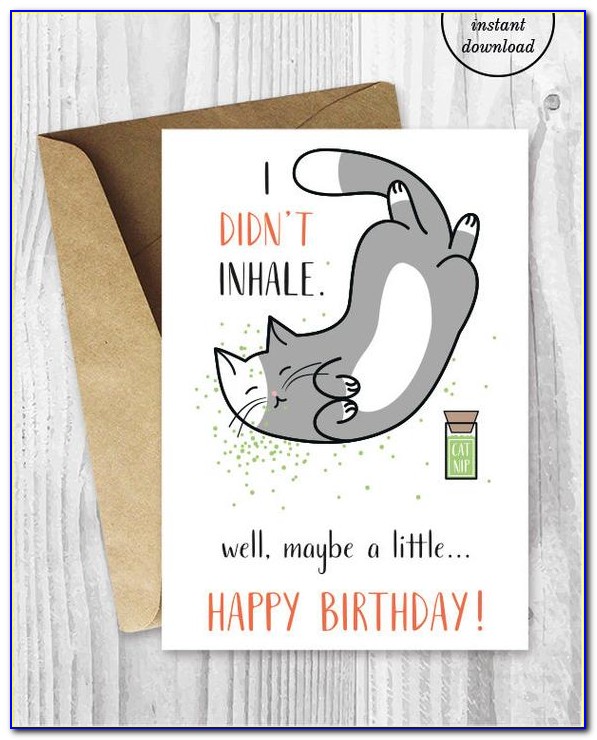 Free Printable Funny Cat Birthday Cards