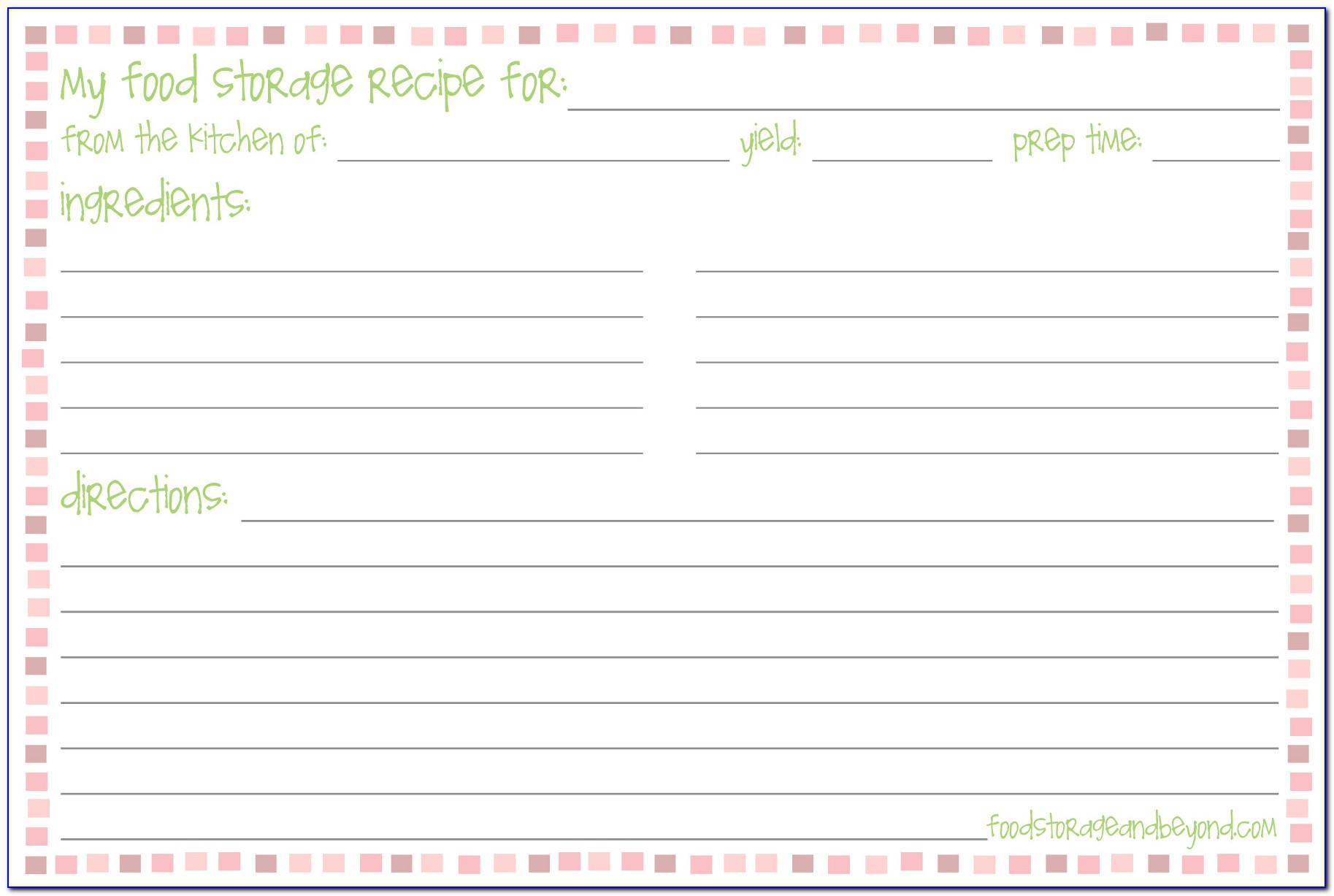 Free Printable Tent Cards Templates Word