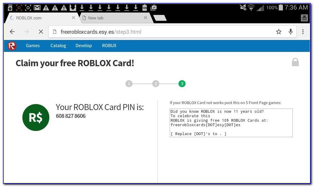 Free Roblox Cards Pin Number 2019