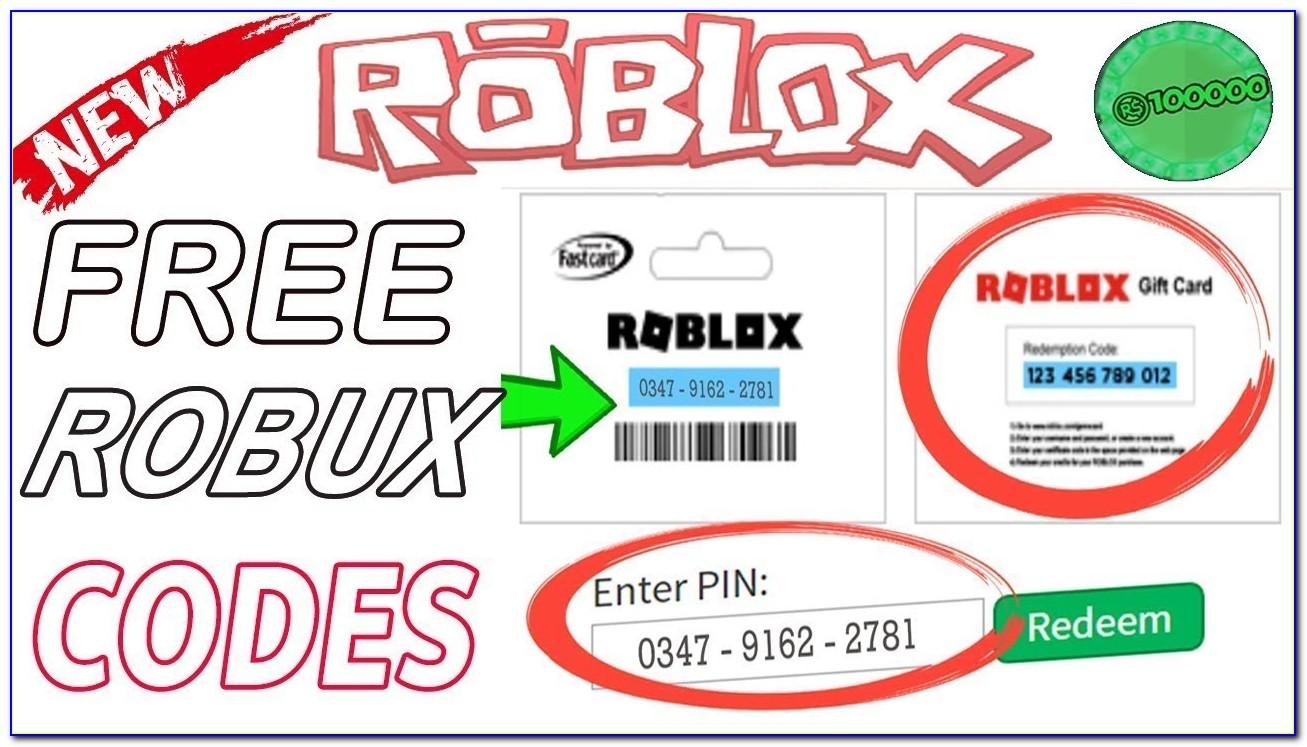 Free Robux Cards 2019