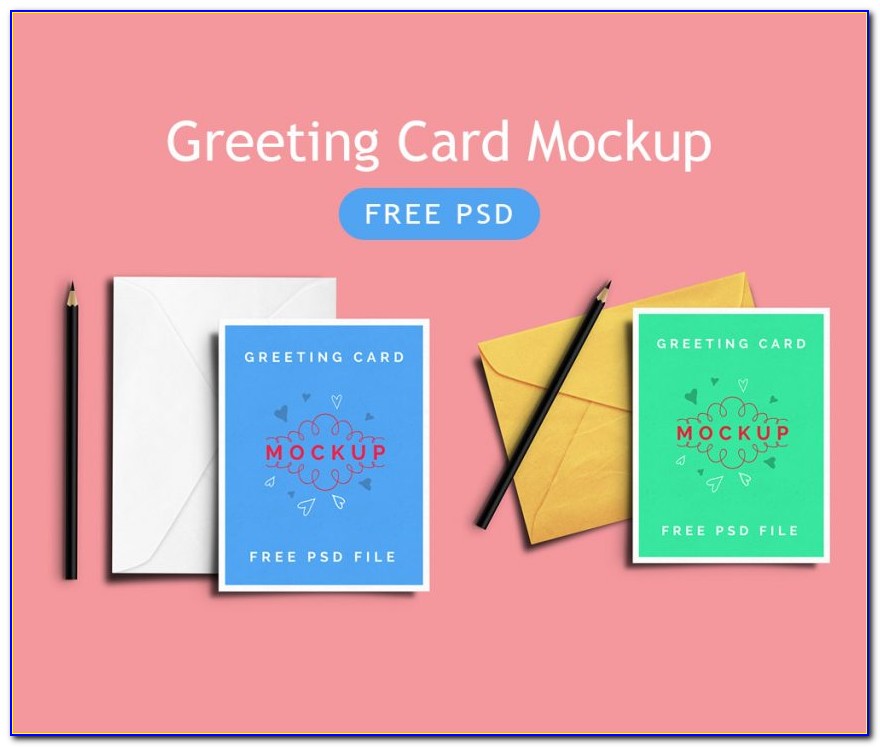 Greeting Cards Mockup Free Download