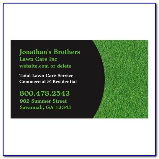 Lawn Care Business Card Ideas