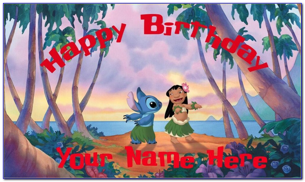 Lilo And Stitch Birthday Ecard