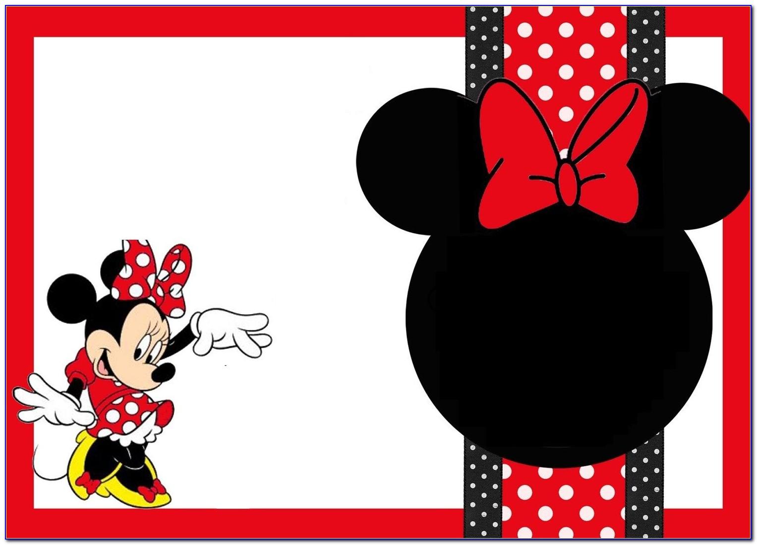 Mickey And Minnie Mouse Birthday Invitation Cards
