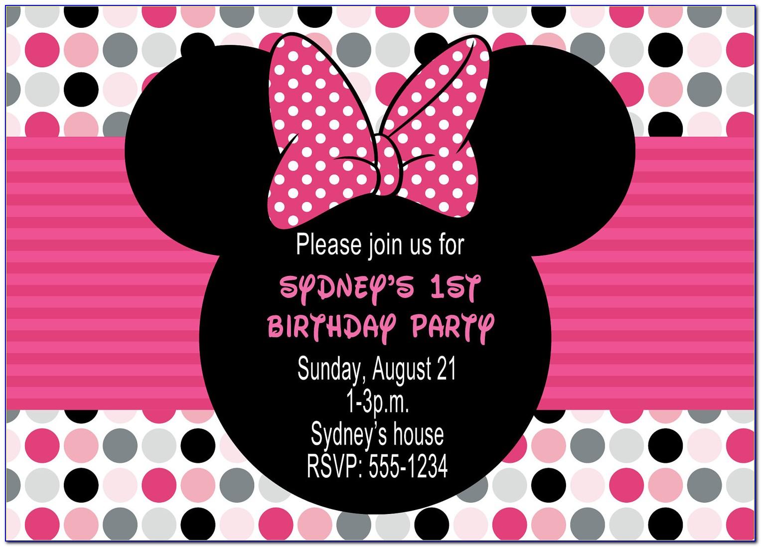 Minnie Mouse Birthday Cards