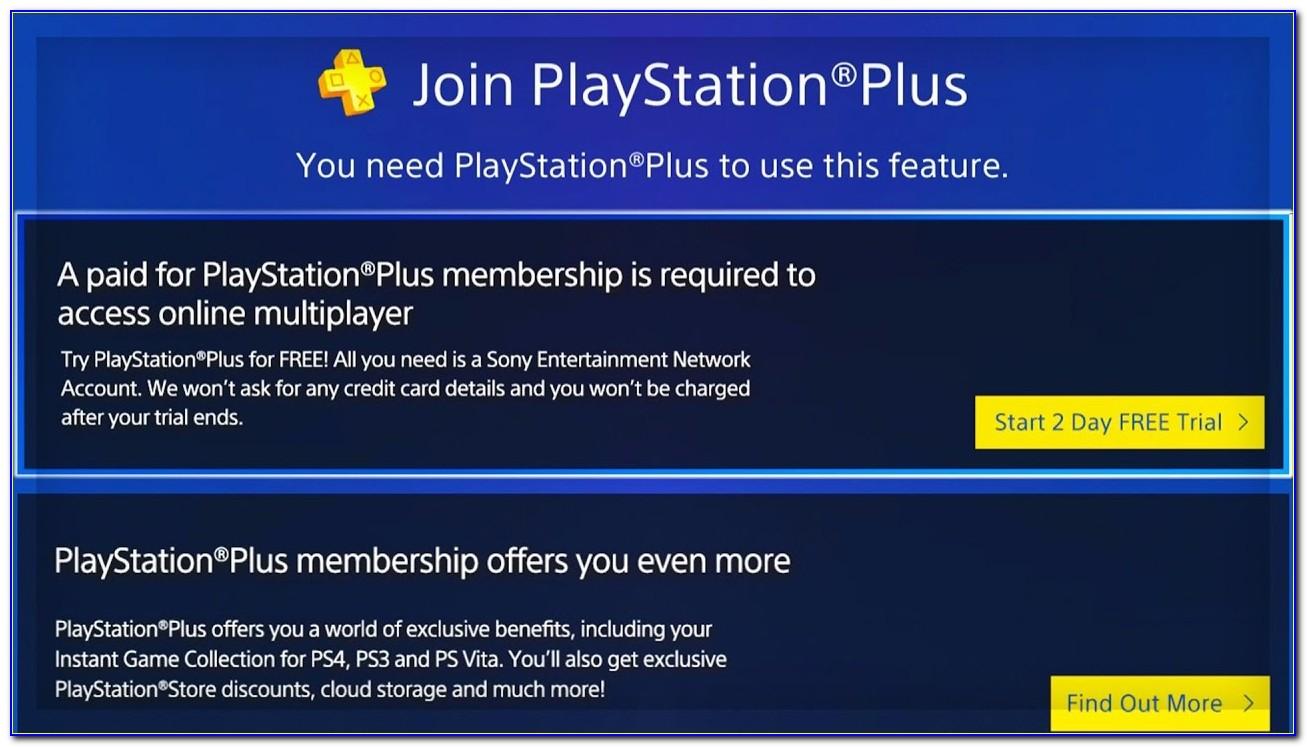 Playstation Plus 14 Day Free Trial No Credit Card