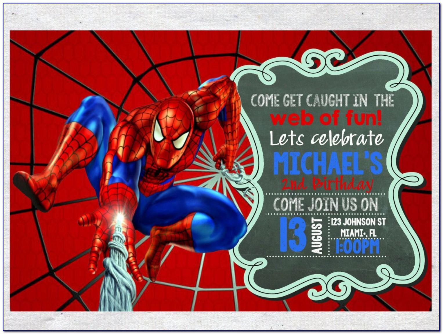 Spiderman Birthday Cards Free Printable
