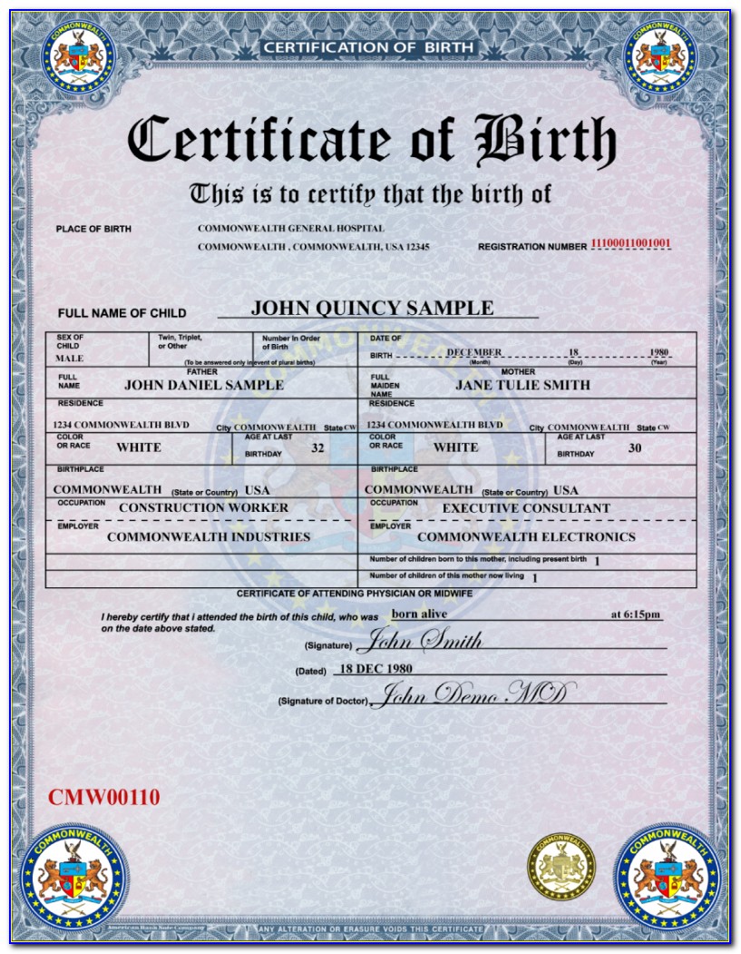 Authenticated Birth Certificate Meaning