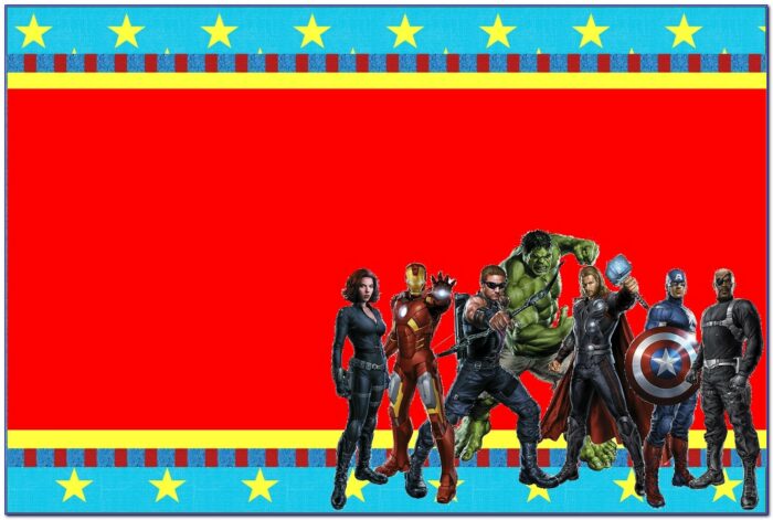Avengers Theme Invitation Card