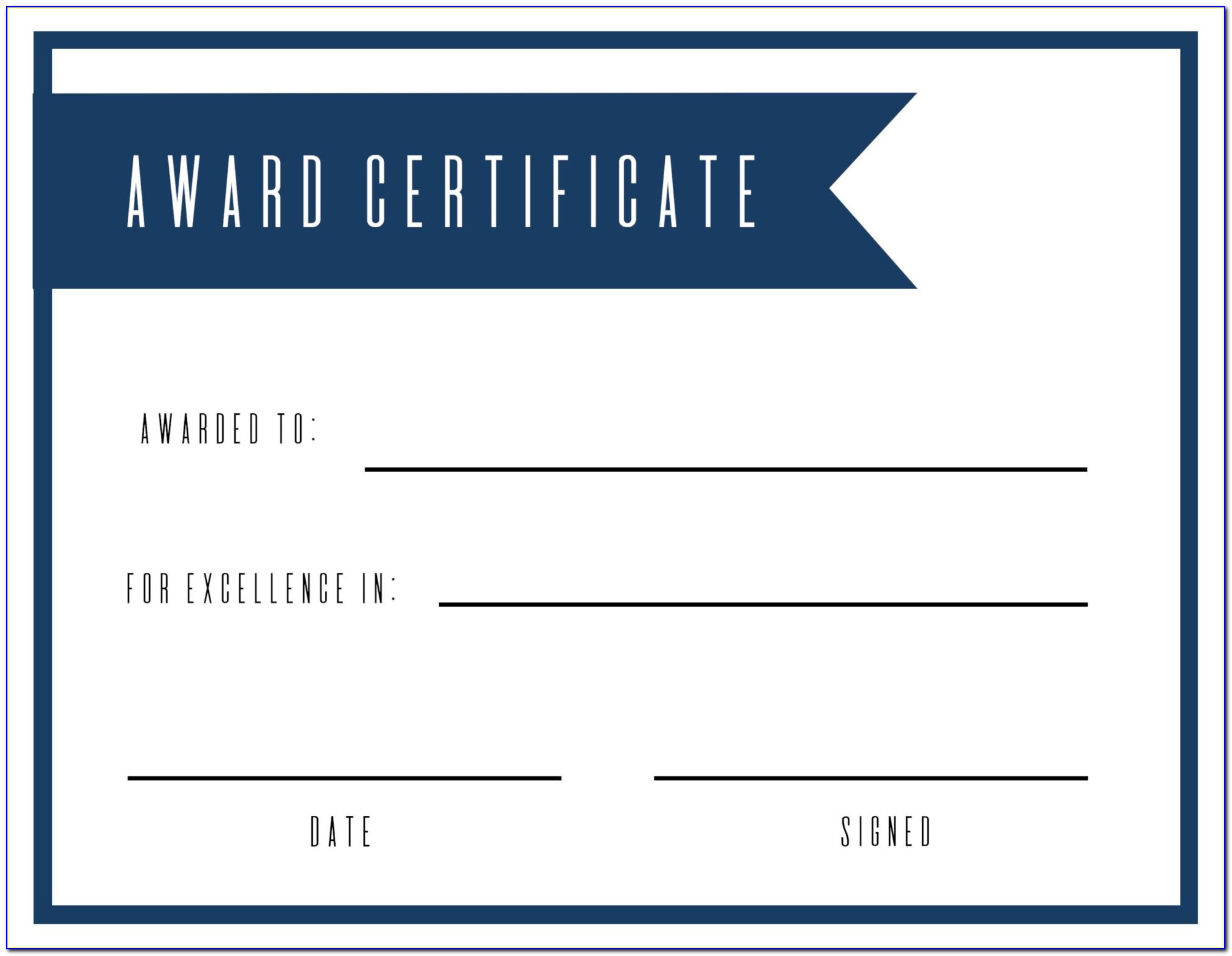 Award Certificate Printing Service