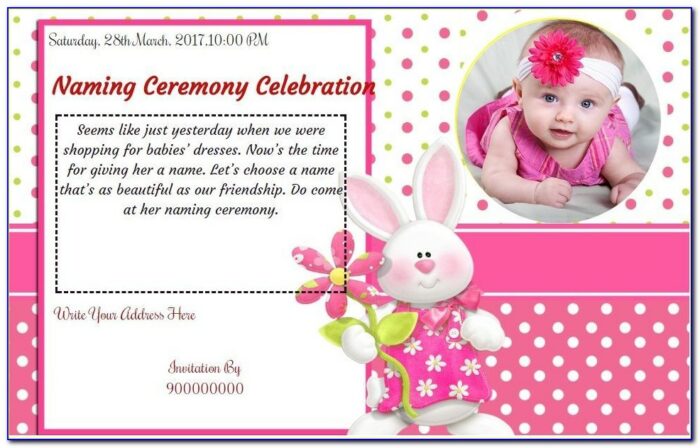Baby Naming Ceremony Invitation Card Maker