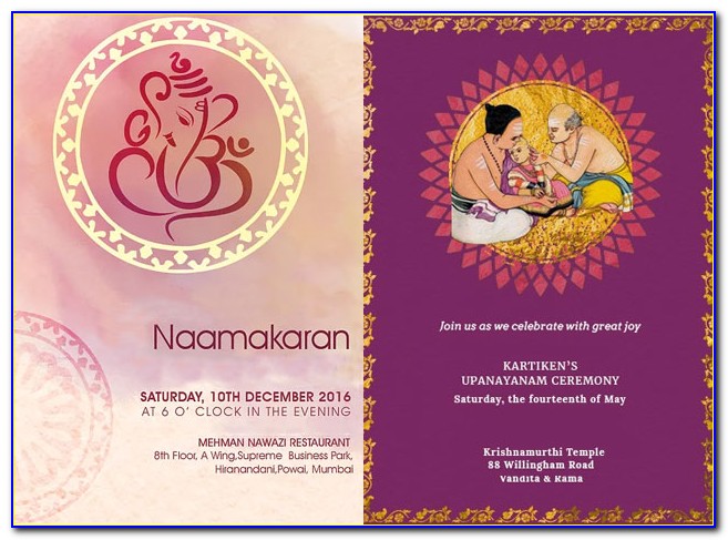 Baby Naming Ceremony Invitation Card Maker Online