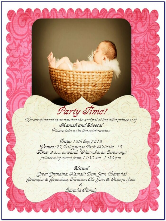 Baby Naming Ceremony Invitation Card Online Free