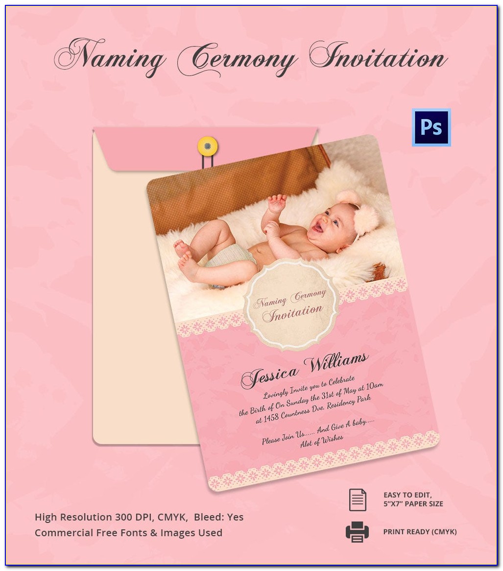 Baby Naming Ceremony Invitation Cards In Kannada