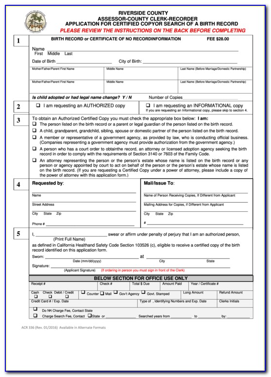 Birth Certificate Tacoma Washington