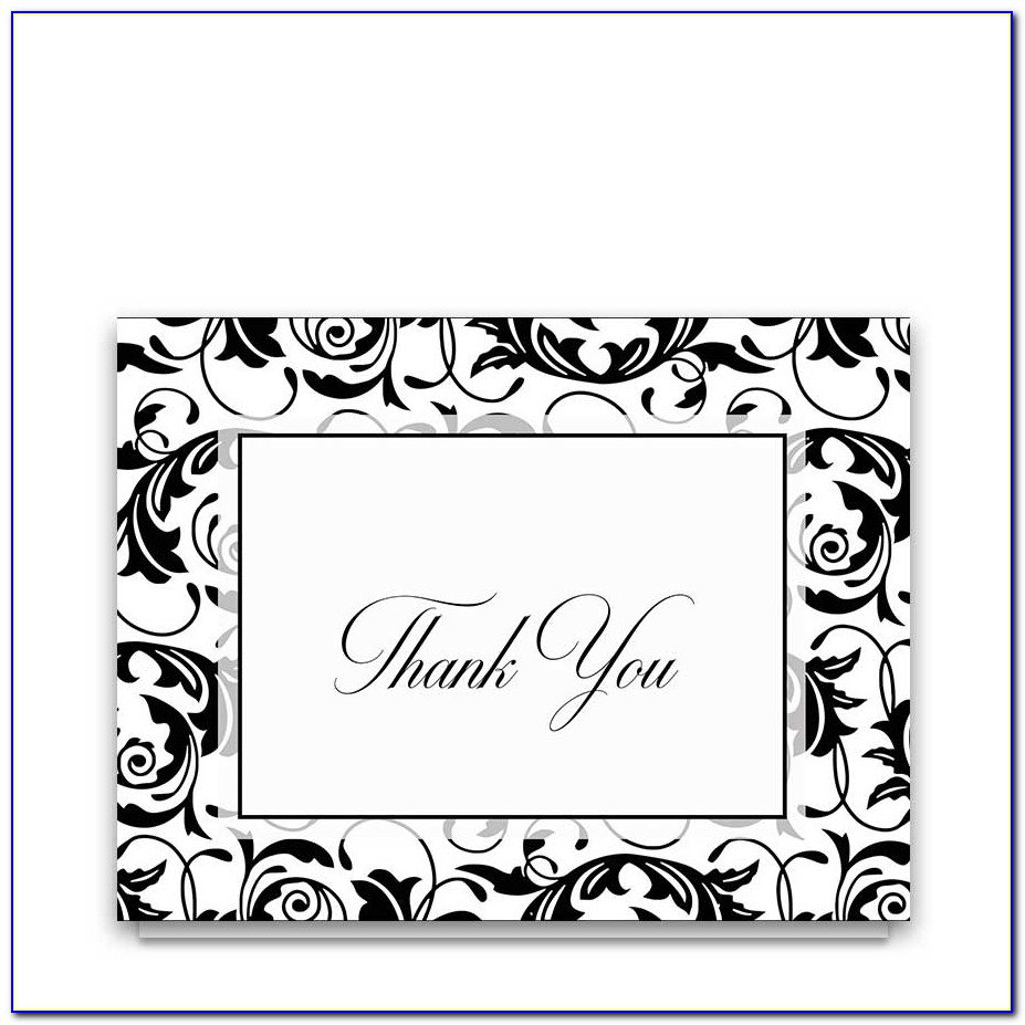 Black And White Wedding Thank You Cards