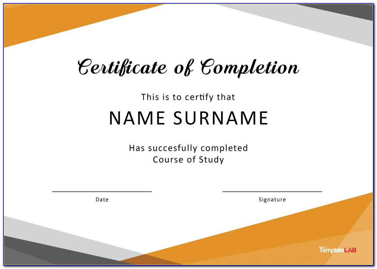 Blank Certificate Templates To Print