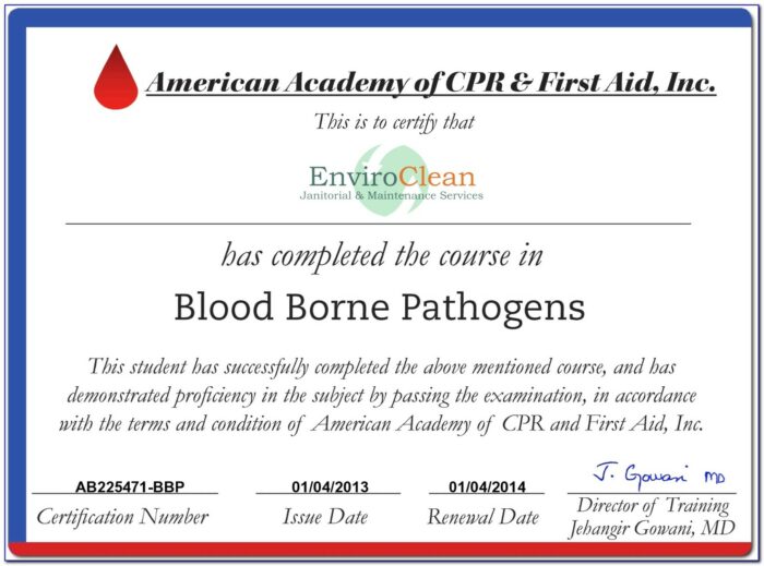 Bloodborne Pathogens Certification Canada
