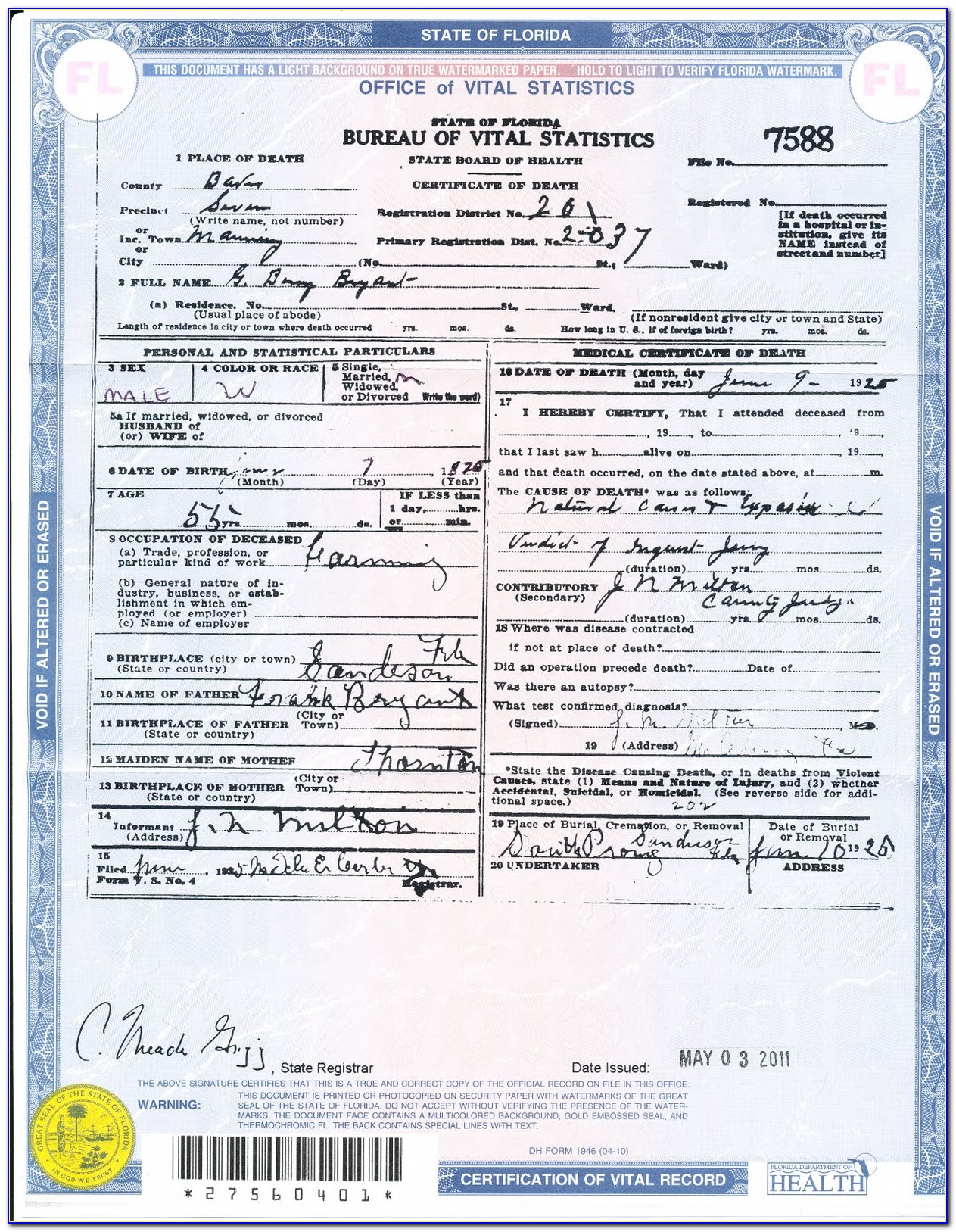 Broward County Birth Certificate Replacement